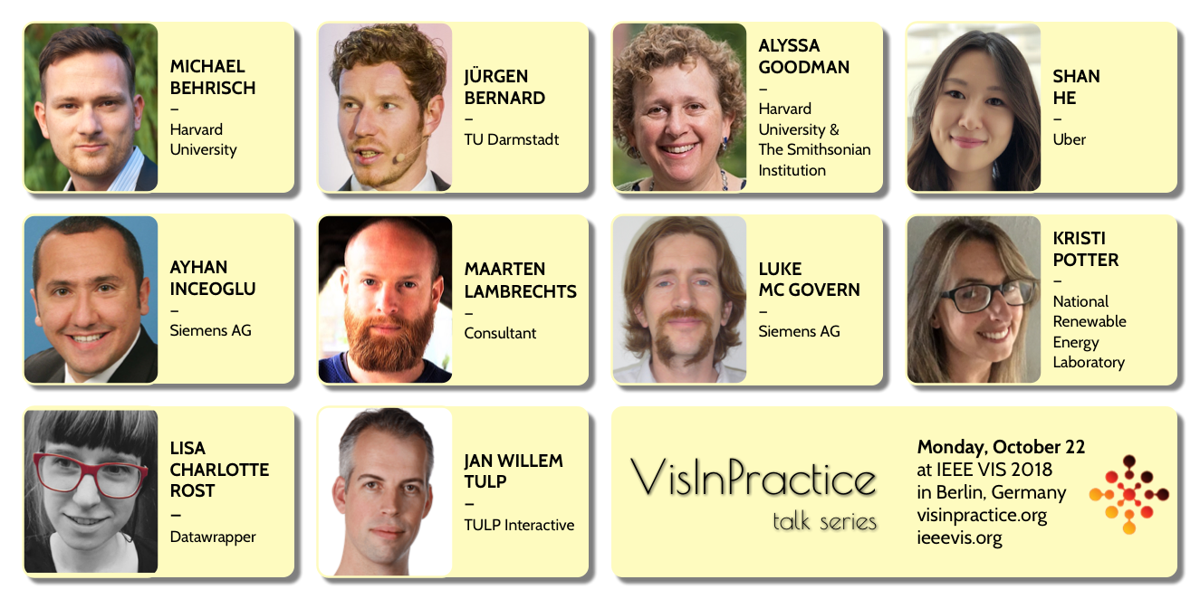 VisInPractice 2018 talk series speakers